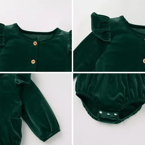 Miniatura 6 de AWIBMK Vestidos de Navidad para mamá y yo, vestido de terciopelo de manga larga, otoño, invierno, Navidad, vacaciones, mamá, hija, trajes a juego