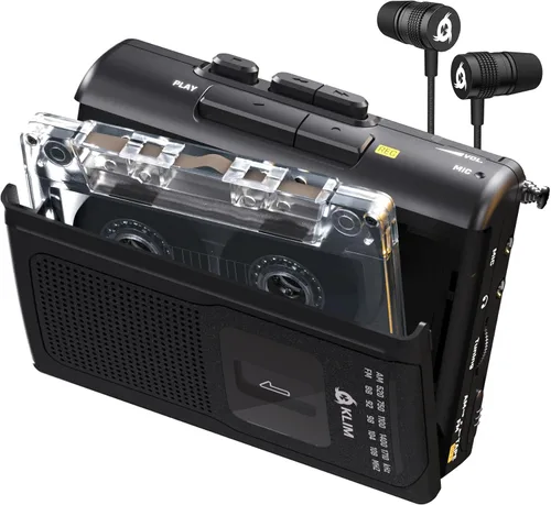 Miniatura 9 de KLIM K8 Reproductor de Casetes Portátil + Grabadora de Casetes + Nuevo + Reproductor de Casetes Walkman AM/FM + Micrófono y Altavoz Integrados +