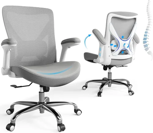 Miniatura 13 de Ergalithic Silla de Oficina Ergonómica para Hogar y Computadora - Silla X en Forma de Malla con Cuero PU y Soporte Lumbar Ajustable - Silla