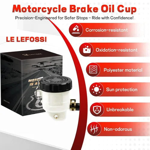 Miniatura 4 de Universal motocicleta Freno delantero Cilindro maestro bomba de freno tanque de aceite Depósito botella de líquido Depósito de posventa Parte