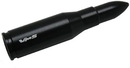 VMS RACING 223 Cal Caliber Black BULLET 3 pulgadas ANTENA de calibre pesado CNC mecanizado billet aluminio corto compatible con Nissan 350z Z