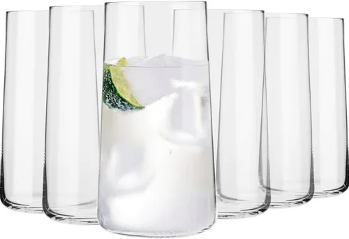 Krosno Juego de 6 vasos de agua altos, 18.3 onzas, colección vanguardista, vidrio de cristal ligero, perfecto para todos los días, apto para