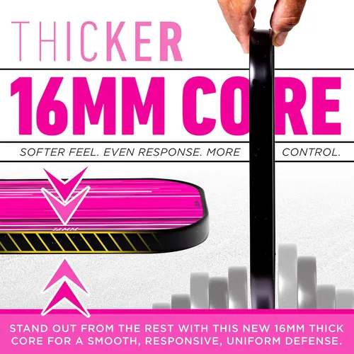 Miniatura 3 de Franklin Sports Paletas Profesionales de Pickleball - Serie Signature Paleta Profesional de Pickleball con Superficie MaxGrit - Paletas de Pro