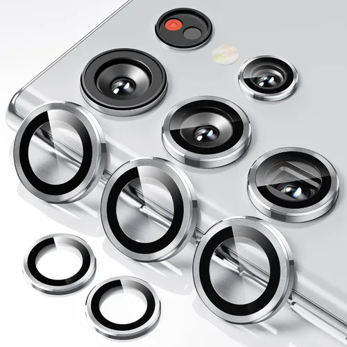 Miniatura 12 de Hoerrye - Protector de lente de cámara para Samsung Galaxy S22 Ultra, aleación a prueba de caídas y arañazos, protección para accesorios de 6.8