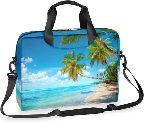 Miniatura 13 de Bonita bolsa de hombro para computadora portátil para mujeres y hombres, bolsa para computadora portátil, funda para laptop, maletín de transporte
