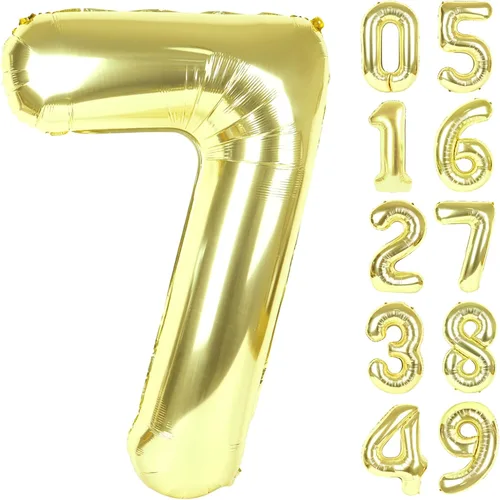 Miniatura 86 de Globo de cumpleaños número 4 dorado de 40 pulgadas, globos gigantes del número cuatro 14 24 34 40 44 2024, globos grandes de lámina de mylar para Oro