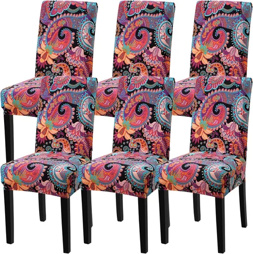 Miniatura 27 de Fundas para silla de comedor Yisun, fundas elásticas para silla de comedor, funda protectora para silla de comedor, mezcla de poliéster, Beige