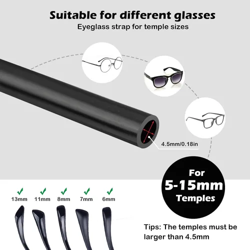 Miniatura 3 de KECHIO Correa de soporte de gafas deportivas (3 piezas) - Correa de gafas de sol para hombres, mujeres y niños