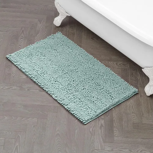 Miniatura 33 de Laura Ashley Tapete de baño de chenilla Astor 100% poliéster Decoración de baño premium Lavable a máquina Respaldo TPR Mide 17 x 24 Aqua