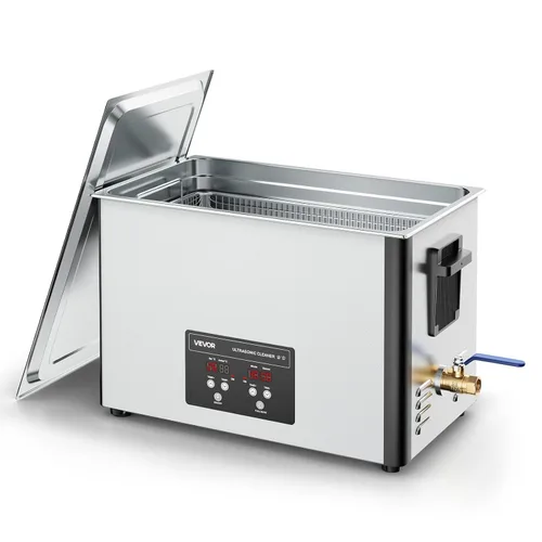 Miniatura 12 de VEVOR Limpiador ultrasónico de 6L, máquina profesional de limpieza ultrasónica con cesta de limpieza y pantalla digital, máquina de limpieza
