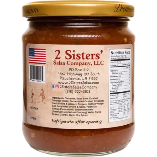 Miniatura 2 de 2 Sisters' Salsa Fiesta Style Salsa 16oz, paquete de 1