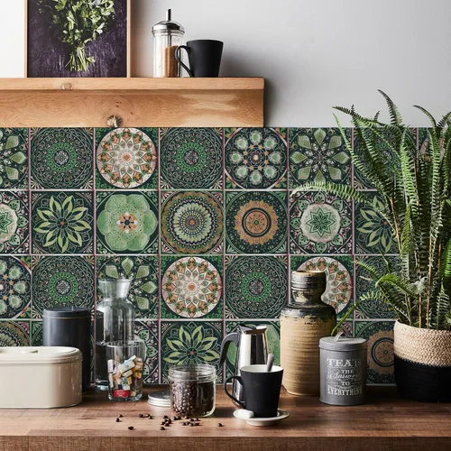 Miniatura 4 de 24 calcomanías para azulejos para despegar y pegar, pegar en azulejos en muro para cocina, azulejos de pared, azulejos de baño, calcomanías