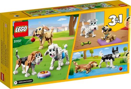 Miniatura 4 de LEGO Creator 31137 - Juguetes de construcción de perros adorables 3 en 1, juguetes de simulación para niñas y niños, a partir de 7 años