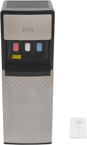Dispensador de enfriador de agua de carga inferior, enfriador de agua fría/caliente de 5 galones con bandeja de goteo extraíble, dispensador de agua