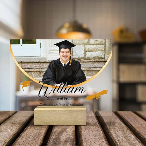 Miniatura 9 de InterestPrint Placa acrílica de graduación personalizada para la clase de 2023, marcos de fotos acrílicos de graduación, letrero acrílico