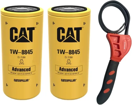 Caterpillar 1W-8845 Filtro de aceite de motor avanzado de alta eficiencia con llave de correa IHD (2)