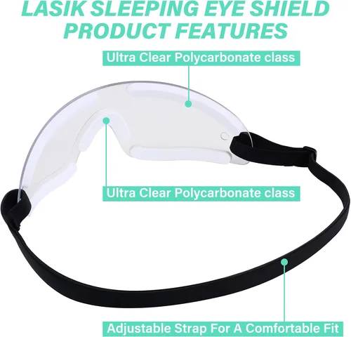 Miniatura 5 de Kingdder Protector de ojos transparente para dormir, gafas protectoras con correa ajustable y acolchado suave, sensibilidad de los ojos a la luz