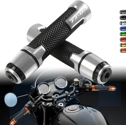 Miniatura 2 de Tapón para manillar de motocicleta, pomos antideslizantes para mango de scooter extremos de manillar de mano de 7/8 pulgadas, 0.866 in con logotipo