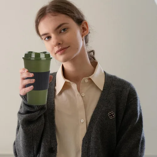 Miniatura 3 de Paquete de 20 tazas de café reutilizables con tapas, vasos de plástico de 16 onzas, taza de viaje para café helado para adultos y mujeres, bebidas
