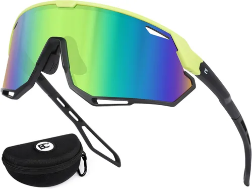 Miniatura 9 de BIRCEN Gafas de sol deportivas de béisbol para hombre: TR90 gafas de ciclismo ligeras envolventes para correr al aire libre MTB Bike