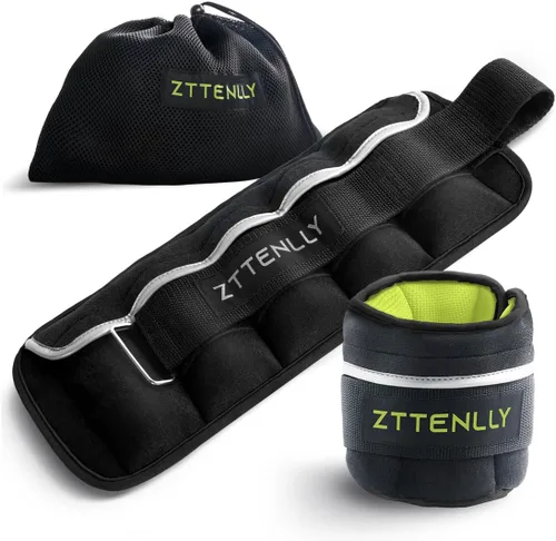 Miniatura 10 de Pesas ajustables para tobillo de 1-5/10/15/20 libras, par con bolsa de transporte, telas transpirables, ribete reflectante, entrenamiento de fuerza