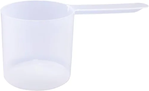 Miniatura 14 de Conjunto de 5 cucharas medidoras de plástico, 6 cucharadas (90 cc 3/8 taza 3 oz. 90 mL) con mango largo para polvos, gránulos, café, comida