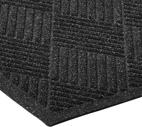 Miniatura 4 de Hudson Exchange (35 x 35 pulgadas, carbón) Waterhog Diamond Fashion Tapete cuadrado para piso Carbón vegetal