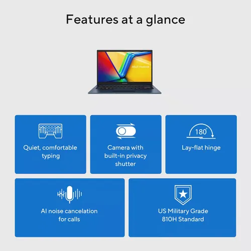 Miniatura 6 de ASUS Vivobook Laptop FHD de 14 pulgadas para estudiantes de negocios 2025, computadora alimentada por IA, Intel i3 de 6 núcleos, 16 GB de RAM y 1 TB