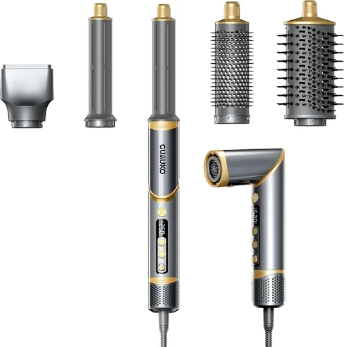 Auto Wrap Air Hair Styler & Dryer, 5 en 1, cepillo de secado de aire caliente para cabello, alta velocidad, 110000 RPM, negativo, sin
