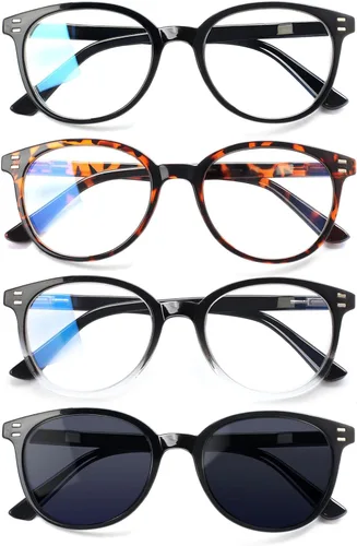 SIGVAN Paquete de 3 lentes de lectura, bisagra de resorte, elegantes lectores color negro/tortuga para hombres y mujeres