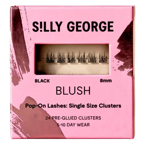 Miniatura 11 de Silly George Pestañas emergentes de un solo tamaño, kit de racimo de pestañas postizas prepegadas en 1 paso, extensiones de aspecto natural, paquete