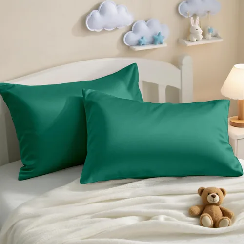 NTBAY - Fundas de almohada de algodón egipcio para niños pequeños - Juego de 2 - Fundas de almohada de viaje - Fundas de 13x18 pulgadas de algodón