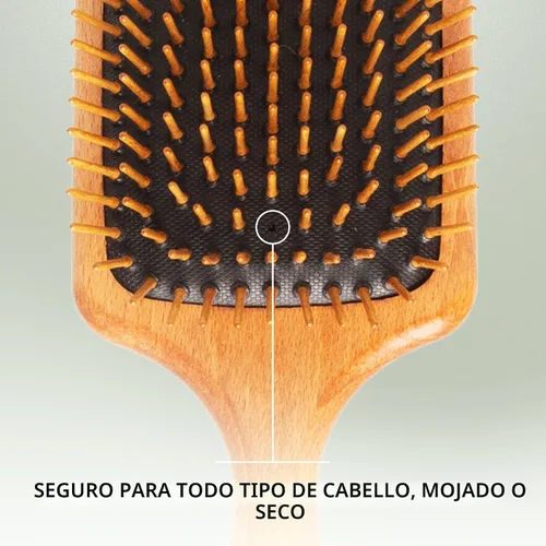 Miniatura 8 de SHASH Desde 1869 Fabricado en Alemania Cepillo de paleta de madera - Desenreda suavemente, peina, acondiciona el cabello con mínimo encrespamiento