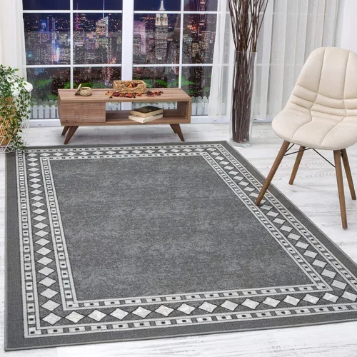 Miniatura 28 de Antep Rugs - Alfombras modernas con bordes, antideslizantes (antideslizante), de perfil bajo con respaldo de goma, para cocina, juego de 2 piezas