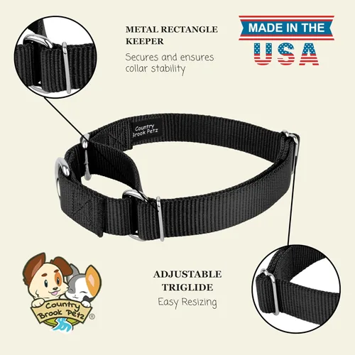 Miniatura 9 de Country Brook Petz - Collar Martingale para perro - Collar de entrenamiento resistente sin hebilla - Collar para perro de servicio para todas