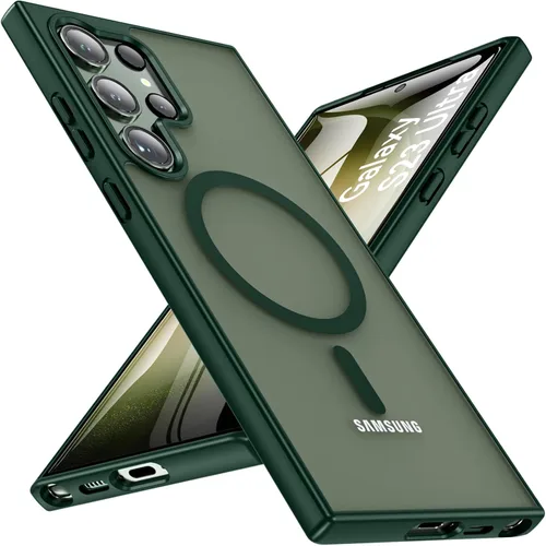 Miniatura 57 de OWKEY Funda magnética para Samsung Galaxy S23 de 6.1 pulgadas, para Magsafe con protector de pantalla, protección de grado militar, a prueba