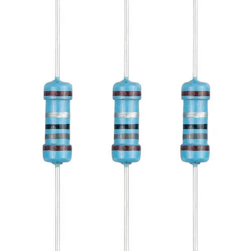 Miniatura 96 de 100 resistencias de 1 ohm 1/2 W (0.5 vatios) ±1% tolerancia de película metálica, resistencia fija de múltiples valores de resistencia opcional
