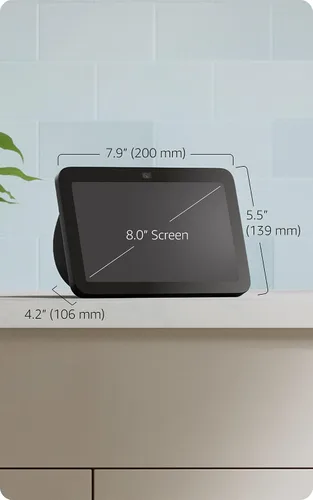 Miniatura 3 de Amazon Echo Show 8, Con audio espacial, hub de Smart Home y Alexa, Carbón