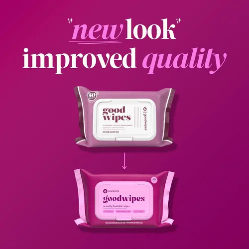 Miniatura 5 de Goodwipes Toallitas desechables para trasero - Vitamina E y aloe - Seguras para alcantarillado y fosa séptica - Toallitas húmedas extra grandes