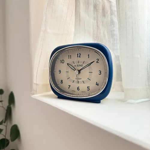 Miniatura 3 de Reloj despertador silencioso cuadrado redondo – Diseño híbrido único, sin tictac, funciona con pilas, perfecto para decoración de dormitorio