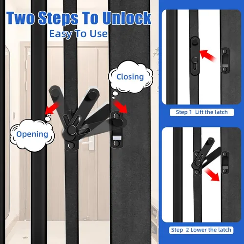 Miniatura 6 de SHYUJAJIE Puerta para mascotas extra alta de 55 pulgadas para gatos, puertas para perros anchas ajustables de 29.92"-43", puerta alta para mascotas