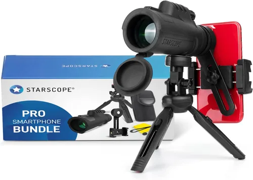 Starscope Paquete de telescopio monocular para teléfono inteligente Pro – Monoculares de 10 x 42 pulgadas para adultos de alta potencia con