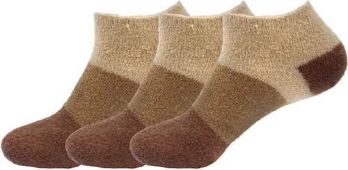 Miniatura 30 de BambooMN Calcetines de spa de nailon mullidos con infusión de aloe para mujer, talla 4-8, aguamarina, 3 pares