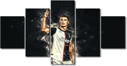 Miniatura 55 de TUMOVO Lienzo decorativo para pared, cuadro de Cristiano Ronaldo, cuadros de club de fútbol, impresiones en lienzo, póster de arte de pared, arte