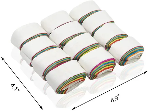 Miniatura 2 de Yahpetes Bobinas bucales de papel, 12 unidades, bobinas bucales, papel de vómito, bobinas de boca de color, accesorios de trucos de magia