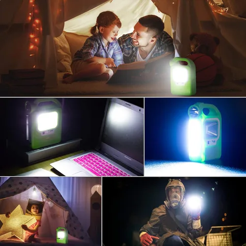 Miniatura 6 de Linterna solar para camping, accesorios esenciales, linterna LED recargable para cortes de energía, luces de tienda de campaña para emergencias