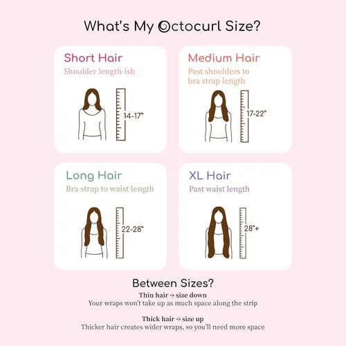 Miniatura 6 de Octocurl Diadema sin calor, rizadores de pelo para dormir, rizadores sin calor para cabello largo (algodón, rosa)