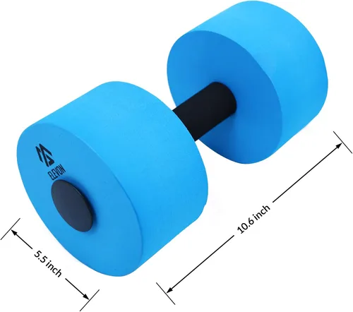 Miniatura 5 de Elevon Juego completo de entrenamiento de natación que incluye pesas de agua, cinturón flotante y flotador de pierna de boya de tracción, color azul