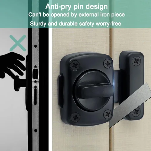 Miniatura 3 de Cerraduras de bloqueo de baño cerradura,Cerraduras de seguridad para puertas antipalanca desde el interior,Interruptor de 180 grados Cerradura