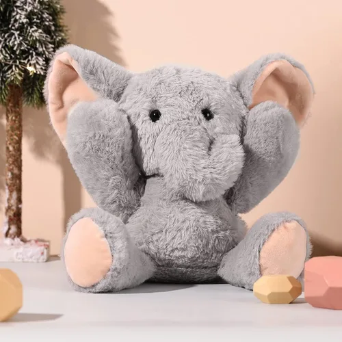 Miniatura 6 de TCBunny Peluche de elefante bebé para dormir, 11 pulgadas, niños, Aichie (gris)